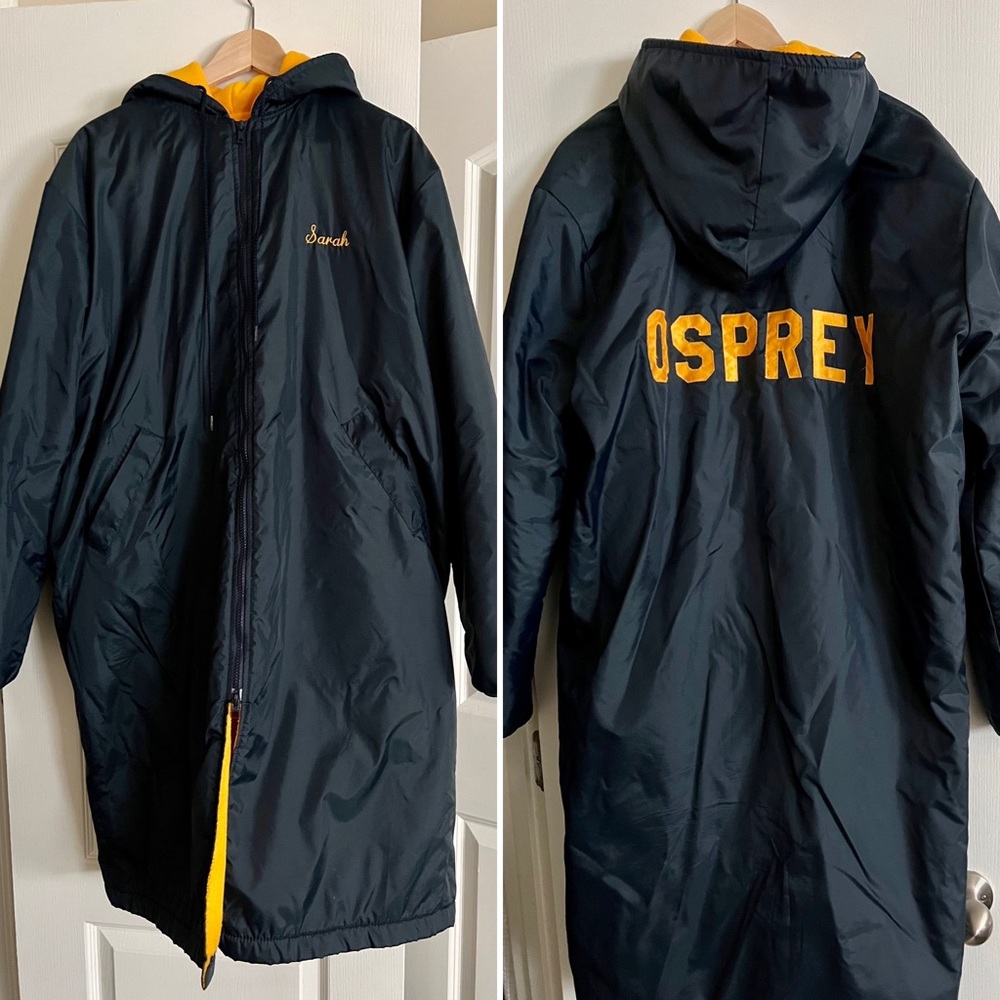 Clubswim Osprey Navy/Yellow Fleece-lined Medium Swim Parka